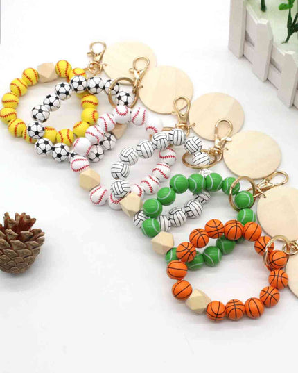 Assorted 4-Pack Wristlet Bead Key Chain