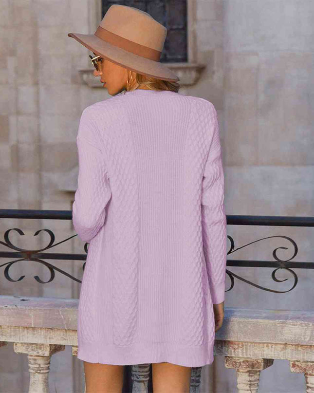 Open Front Long Sleeve Cardigan