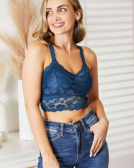 JadyK Juliette Full Size Crisscross Lace Bralette