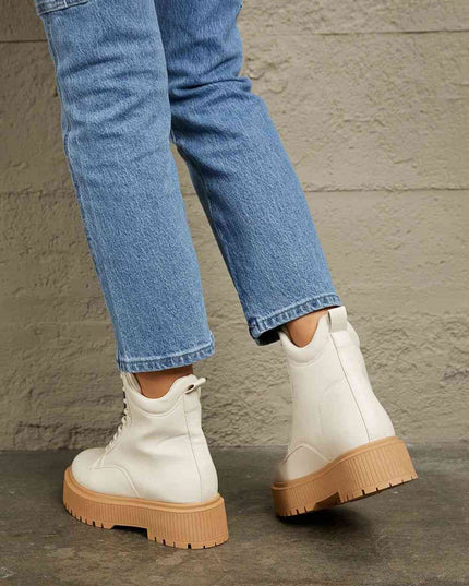 East Lion Corp Platform Combat Boots