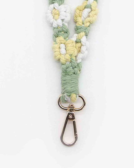 Assorted 4-Piece Macrame Flower Keychain