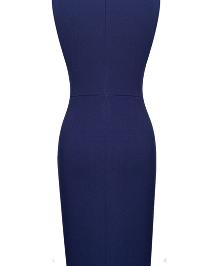 Sleeveless Buttoned Mini Dress