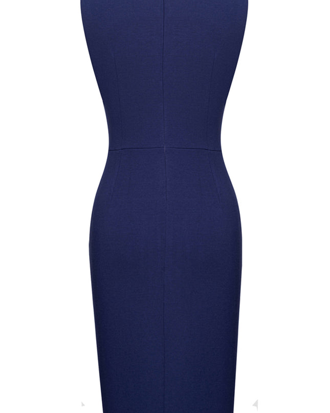 Sleeveless Buttoned Mini Dress