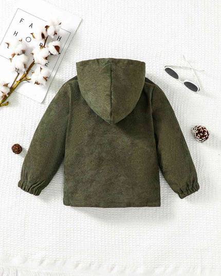 Buttoned Hoodie with Pockets