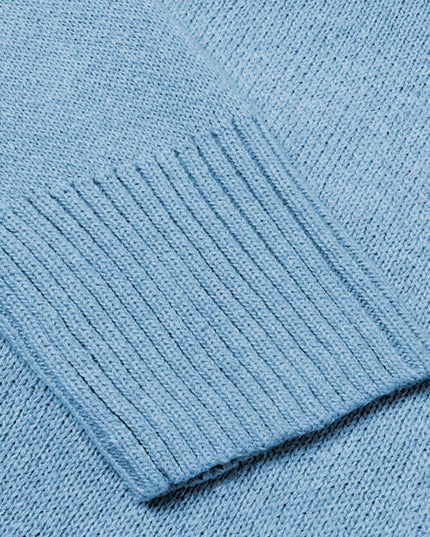V-Neck Long Sleeve Knit Top
