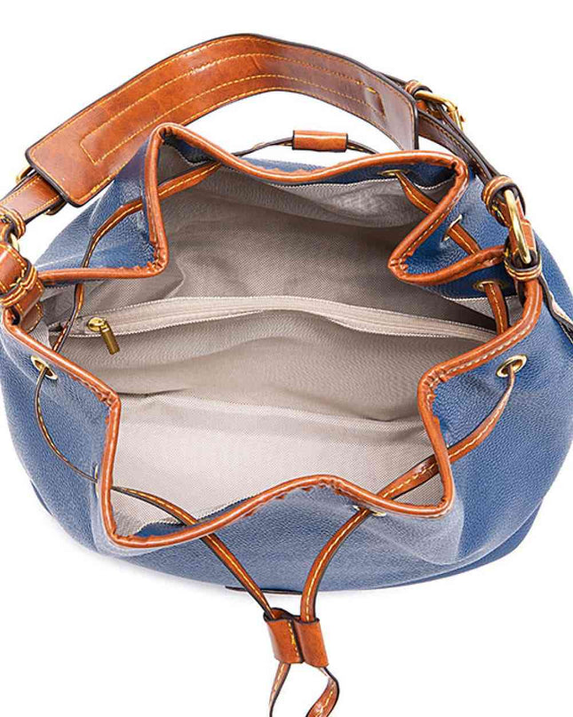 PU Drawstring Bucket Bag