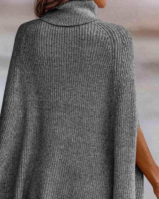 Turtleneck Dolman Sleeve Poncho
