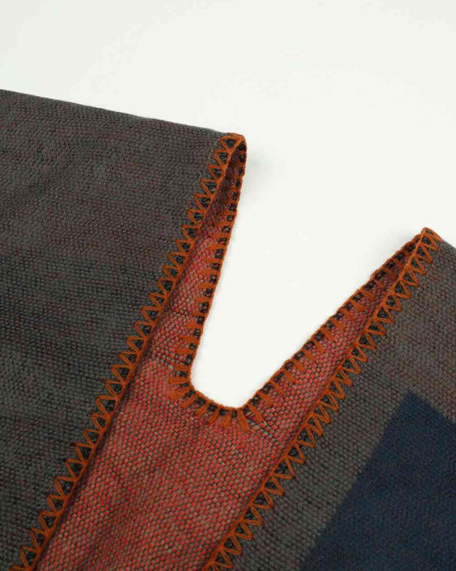 Color Block Open Front Poncho