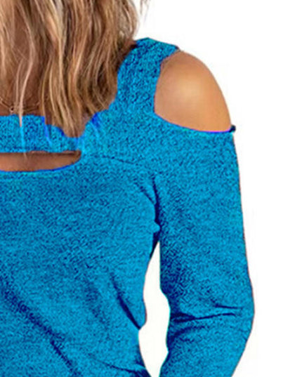 Full Size Cutout Cold Shoulder Blouse
