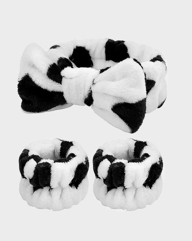 Animal Print Face Wash Wristband and Headband