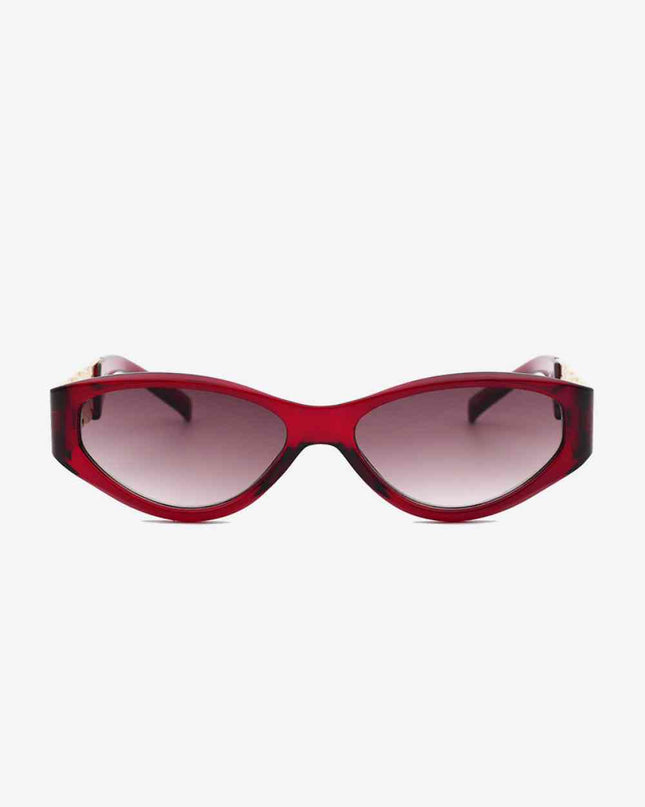 Chain Detail Temple Cat Eye Sunglasses