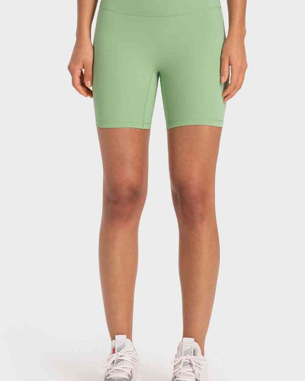 Staying Cozy Wide Waistband Biker Shorts