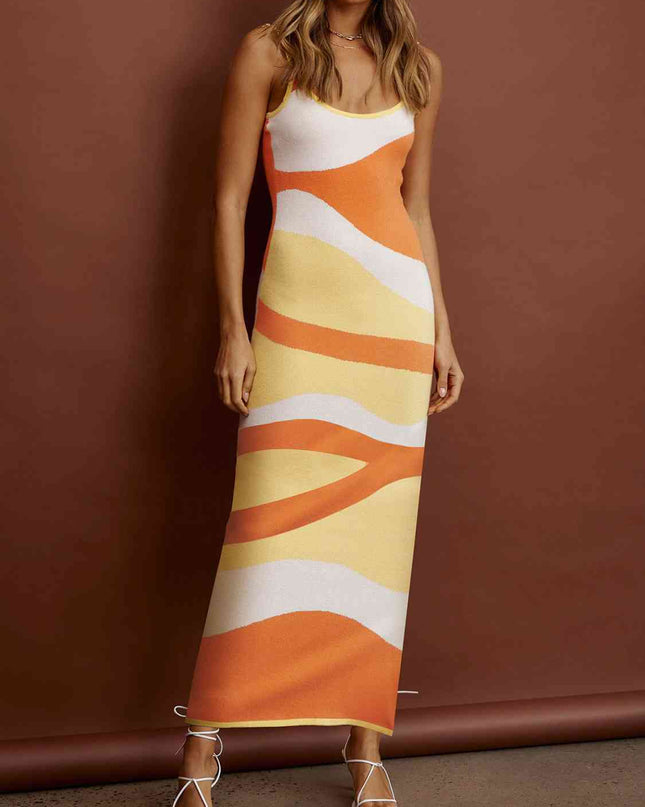 Spaghetti Strap Maxi Sweater Dress