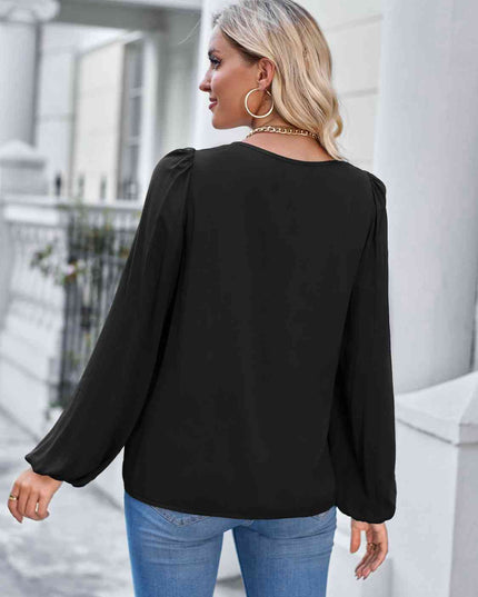 Square Neck Puff Sleeve Top