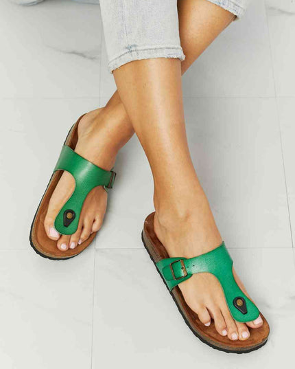 MMShoes Drift Away T-Strap Flip-Flop in Green