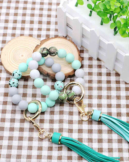 Assorted 2-Pack Multicolored Beaded Tassel Keychain