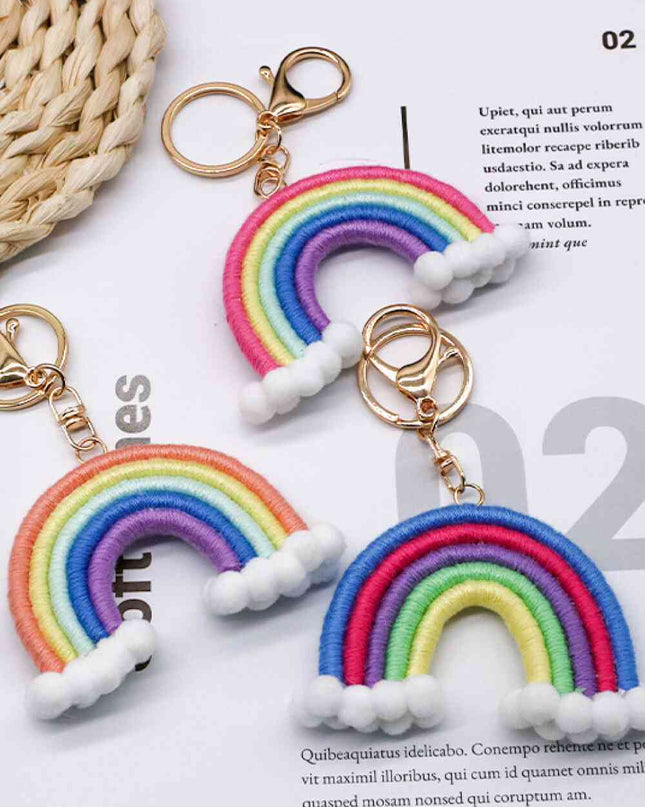 Assorted 4-Pack Hand-Woven Keychain with Clasp