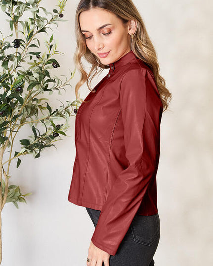 Mock Neck Zip Up Jacket
