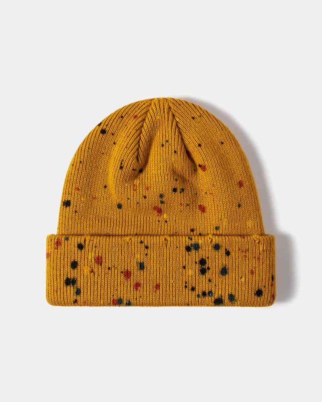 Confetti Rib-Knit Cuff Beanie