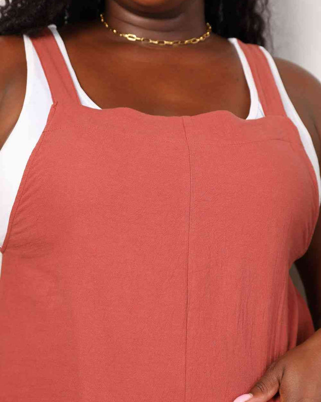 Double Take Wide Leg Overalls with Front Pockets