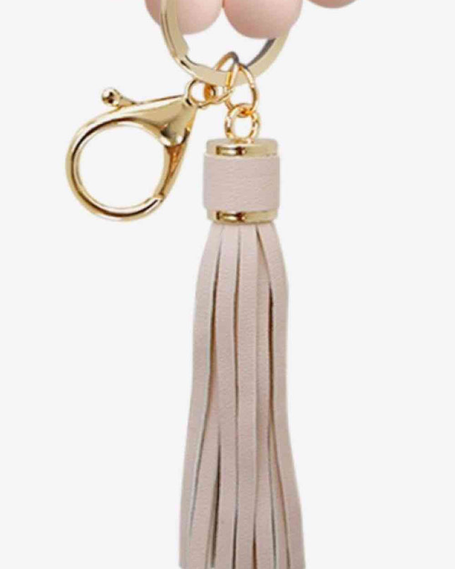 LOVE Beaded Keychain with Tassel