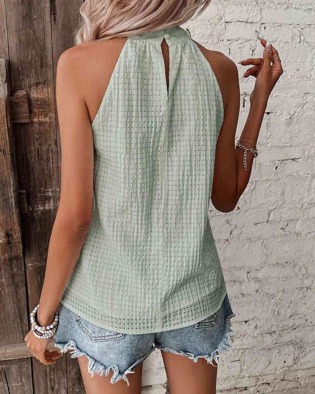 Halter Neck Dot Detail Top