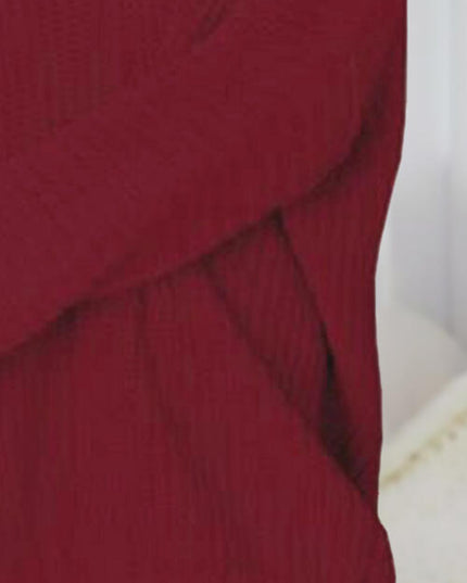 V-Neck Long Sleeve Mini Sweater Dress
