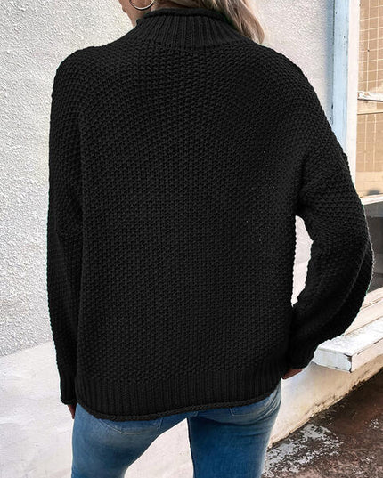 Roll Hem Drop Shoulder Sweater