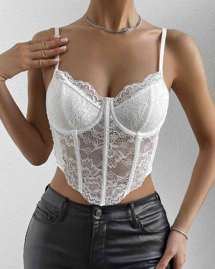 Sweetheart Neck Lace Detail Cami