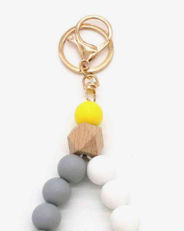 Assorted 2-Pack Multicolored Beaded Wristlet Keychain