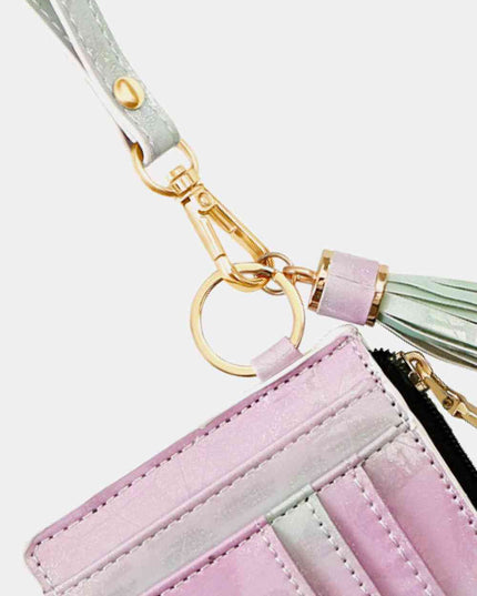 Printed Tassel Keychain with Wallet