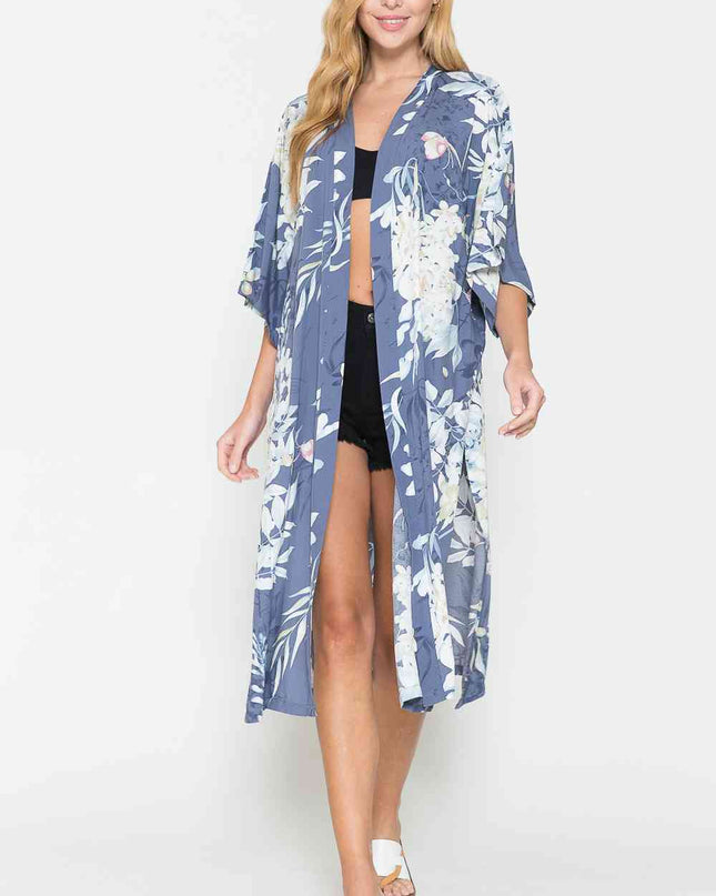 Justin Taylor Botanical Print Split Cover Up