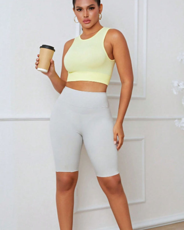 Round Neck Long Active Bra