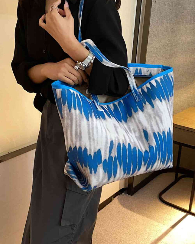 Printed PU Leather Tote Bag