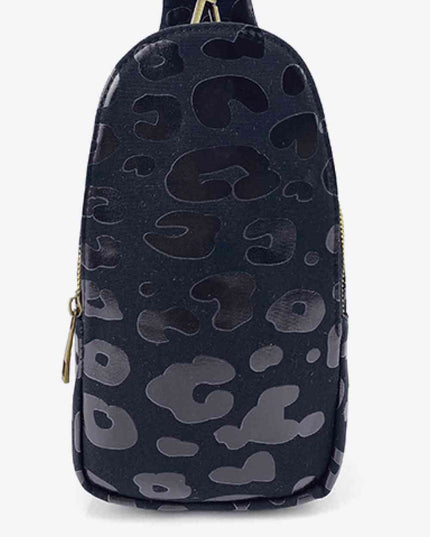 Printed PU Leather Sling Bag