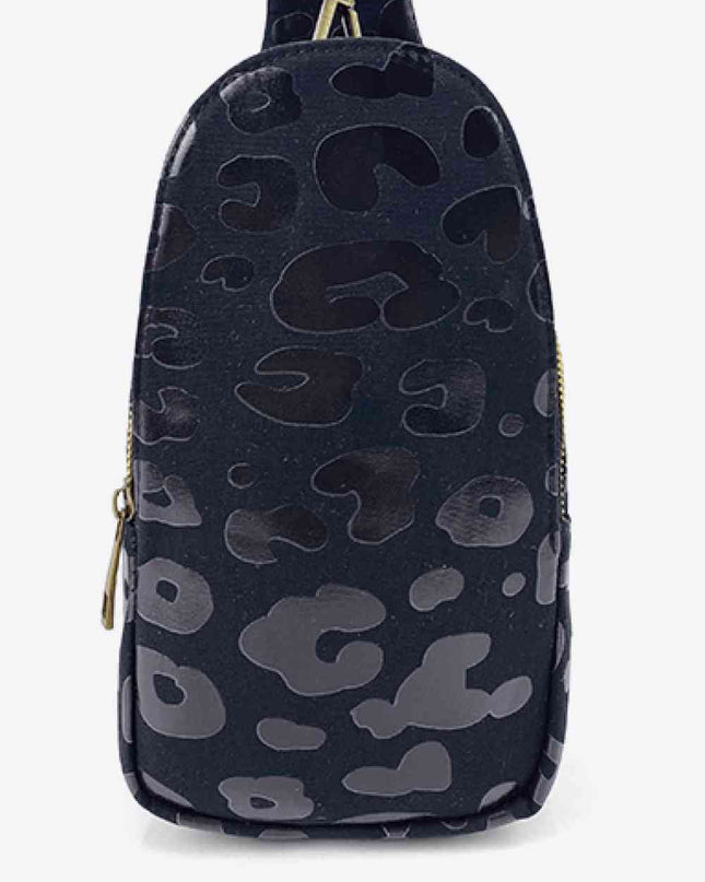 Printed PU Leather Sling Bag