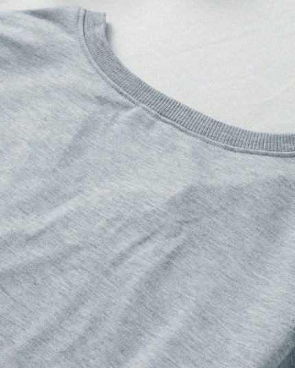 Button Detail Curved Hem Top