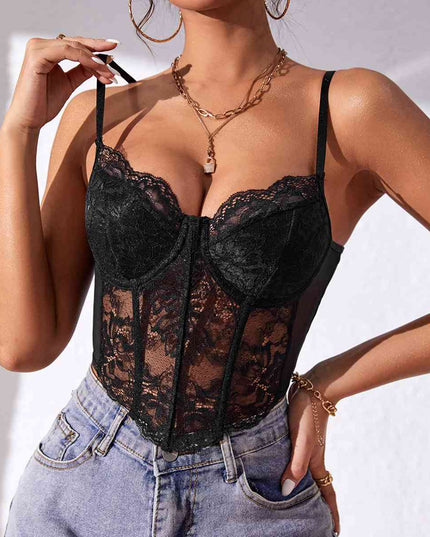 Sweetheart Neck Lace Detail Cami