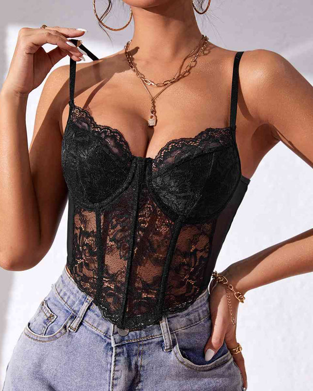 Sweetheart Neck Lace Detail Cami