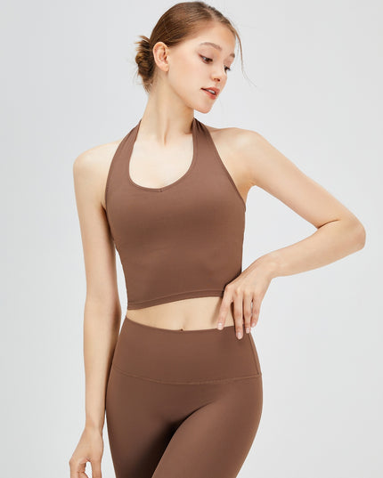 Backless Halter Neck Active Tank