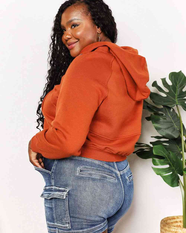Double Take Half-Zip Long Sleeve Hoodie