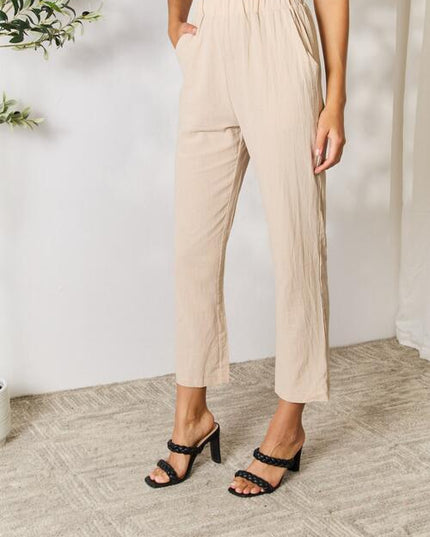Double Take Pull-On Pants with Pockets