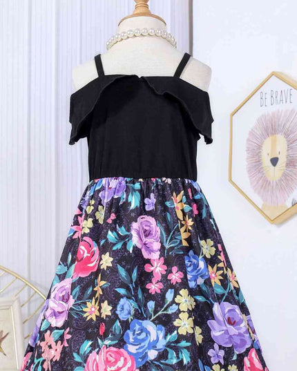 Floral Spaghetti Strap Layered Dress