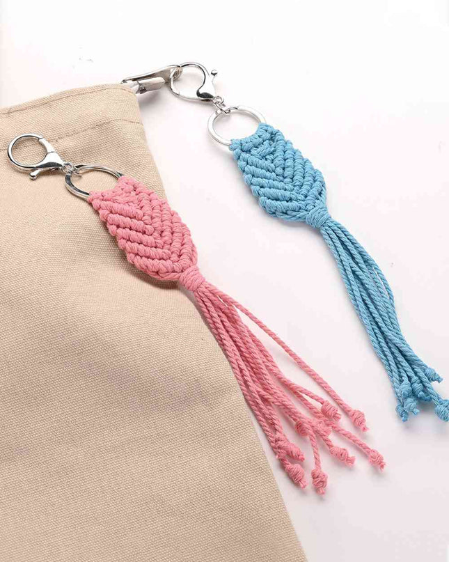 Assorted 4-Pack Handmade Fringe Keychain