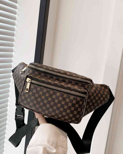 Printed PU Leather Sling Bag