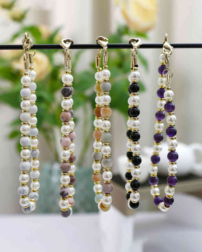 Natural Stone Beads Key Chain