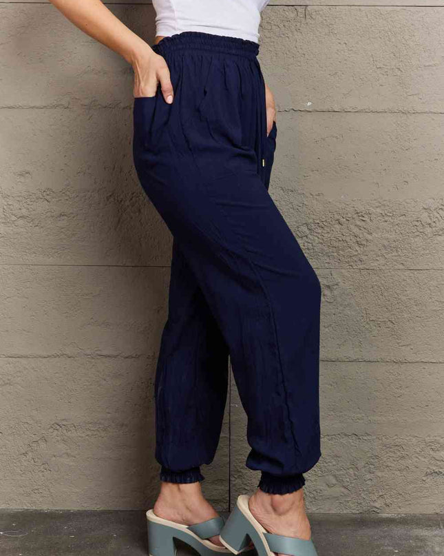 Tied Long Joggers with Pockets