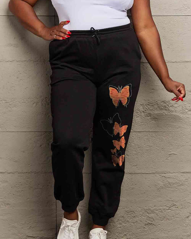 Simply Love Full Size Butterfly Graphic Sweatpants