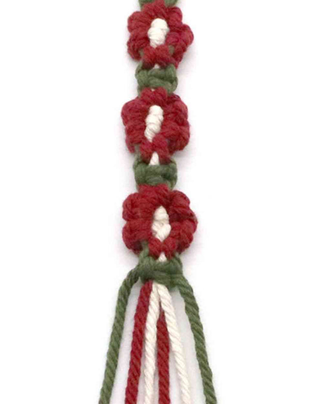 Assorted 4-Pack Hand-Woven Flower Keychain