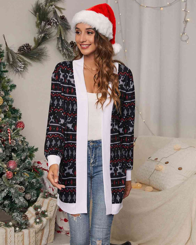 Christmas Open Front Cardigan